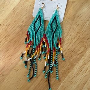 Handcrafted Beaded Dangle Earrings